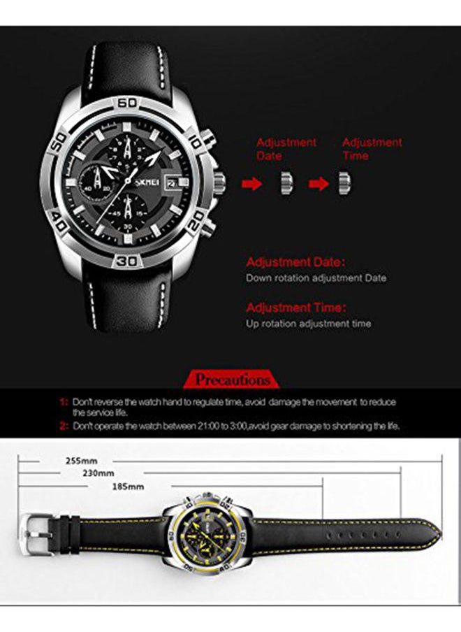SKMEI - Men's Water Resistant Chronograph Watch 9156h - 47 mm - Black - Image 1