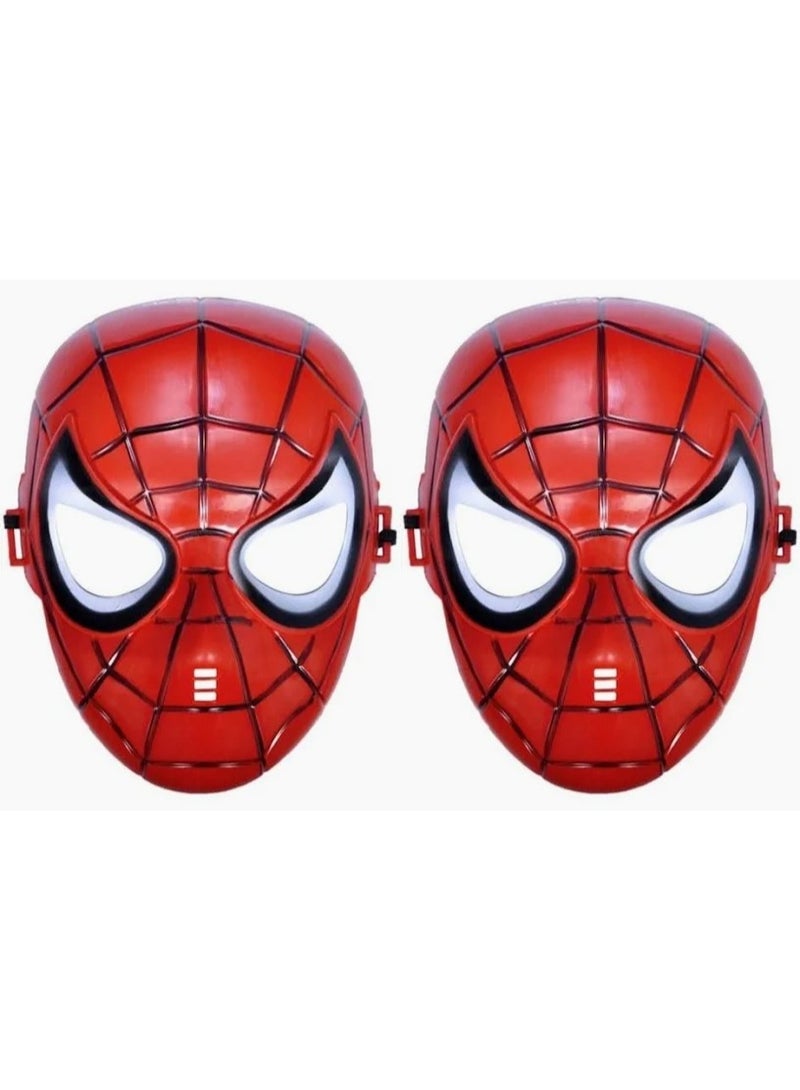 Pack of 2 Spiderman plastic mask for kids party and birthday party favors