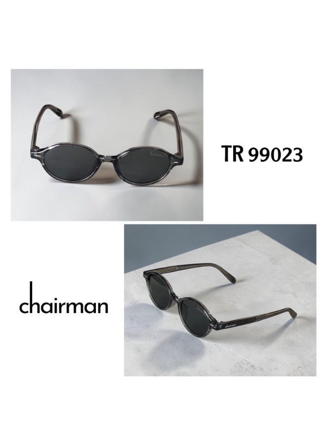 نظارة شمسية بيضاوية TR 99023 من Chairman، رمادي داكن