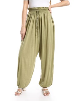 Green wide leg trousers with waist elastic - pzsku/ZD37F0A7FCEB361AFB798Z/45/_/1709493900/efa03bf6-8355-4355-80ee-837464b2be31