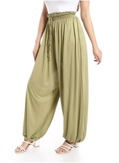 Green wide leg trousers with waist elastic - pzsku/ZD37F0A7FCEB361AFB798Z/45/_/1709494091/8e598cc9-7370-4572-82d8-ca0e61b11ddb