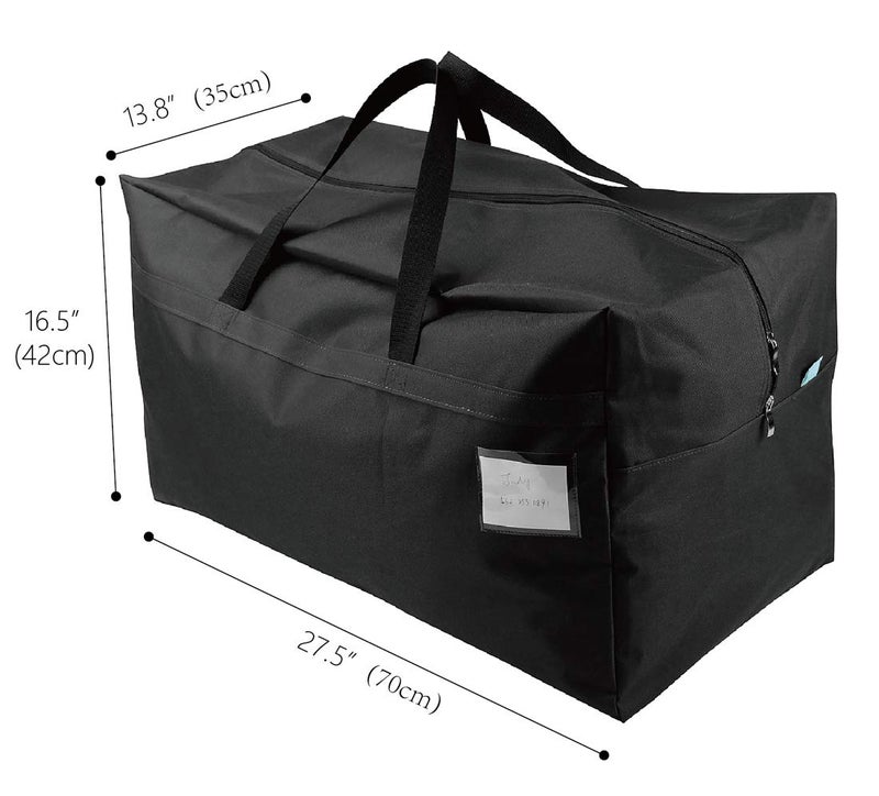 iwill CREATE PRO 100L Large Size Ornament Water Resistant Travle Duffel Tote Storage Bags with Carry Handles, Black - Image 2