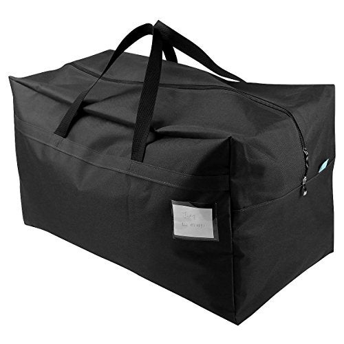 iwill CREATE PRO 100L Large Size Ornament Water Resistant Travle Duffel Tote Storage Bags with Carry Handles, Black - Image 1