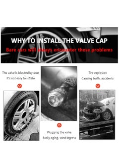 ماركة غير محددة Smiley Face Locking Tire Valley قبعات مطاط خواتم زينة تصميم مضاد للسرقة سميكة النحاس الاطارات صمام الجذعية قبعات مناسبة للسيارات / سيارات الدفع الرباعي / دراجات / شاحنات / دراجات نارية  - Image 3