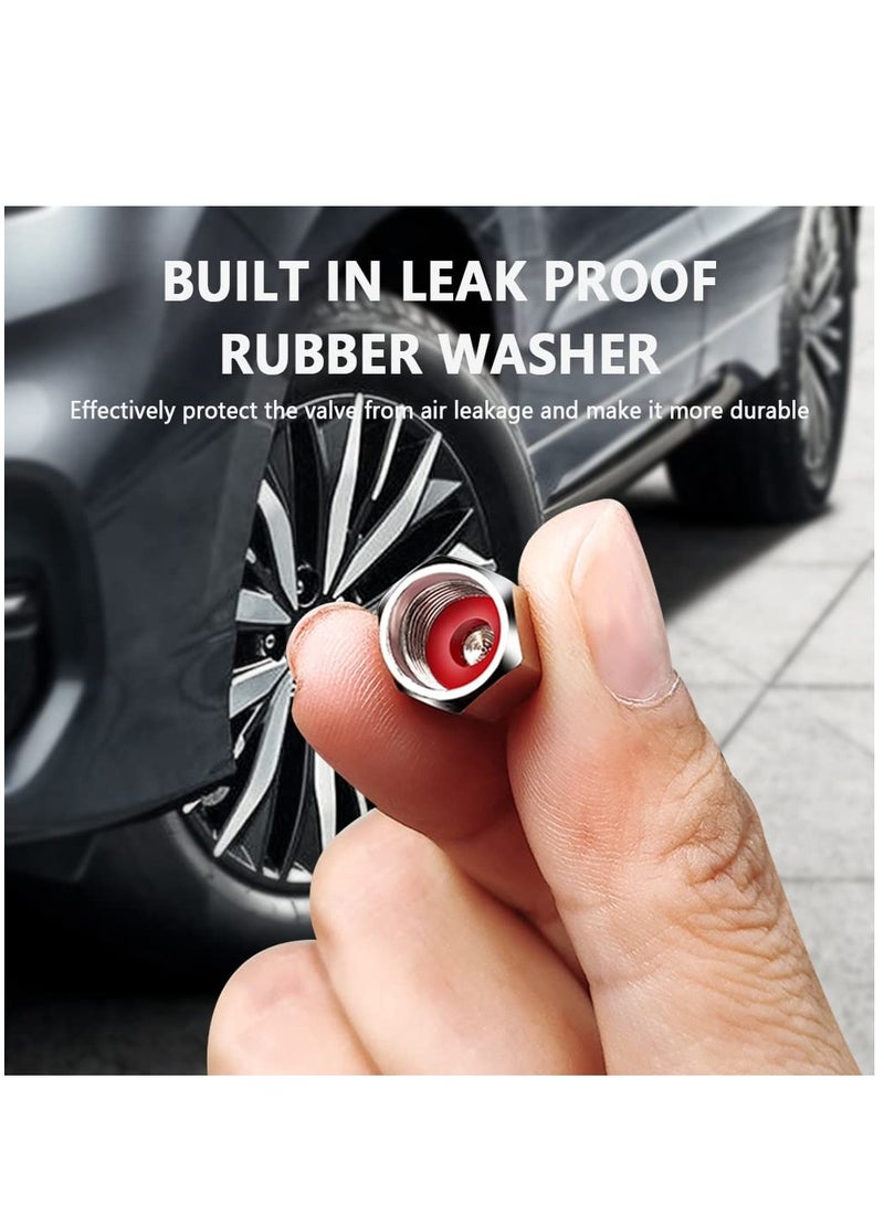 Generic Smiley Face Locking Tire Valve Caps Anti Theft Design with Rubber Ring Decoration Accessories Thicken Brass Tire Valve Stem Caps Universal for Car/SUV/Bicycle/ Truck/Motorcycle  - Image 5