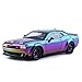FRJV Car Toys for Boys 124 Diecast Cars Hellcat SRT Collectibles Model KitPull Back Metal Toy Car with Lights and SoundsToy Cars for Boys Age 47Gradient Purple - Image 2
