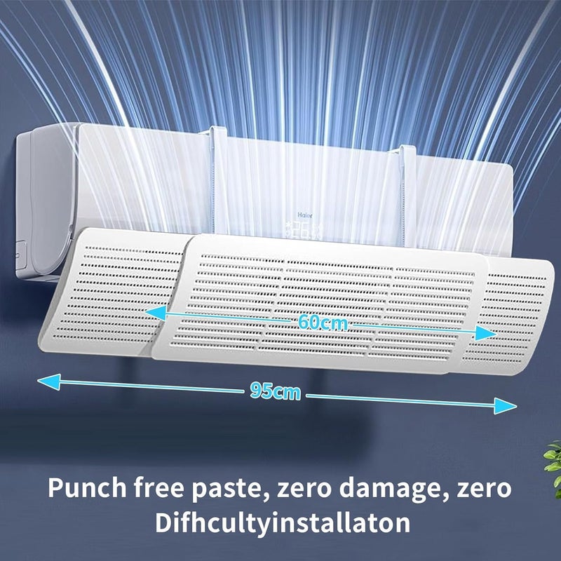 Pomefar Air Conditioner Deflector Air Conditioning Wind Shield, Split Ac Adjustable Flow Deflector Preventing Ac From Blowing Directly, For Home Office Retractable Ac Windshield (Standard Version) - Image 4