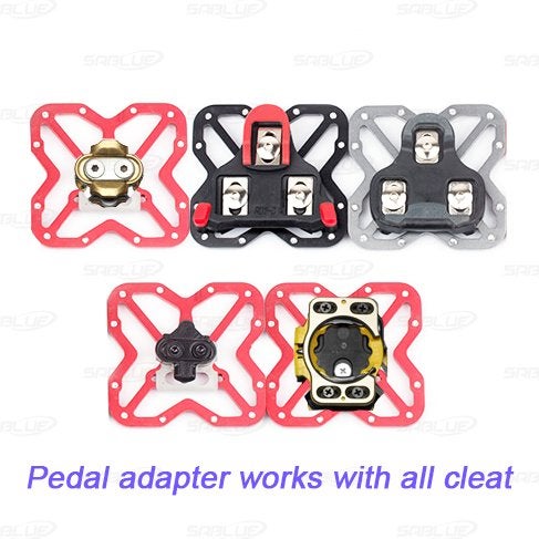 SABLUE Universal Clipless to Platform Adapters Cleats Pedal for SPD Shimano Speedplay Bike Cycle (L-Black) - Image 5