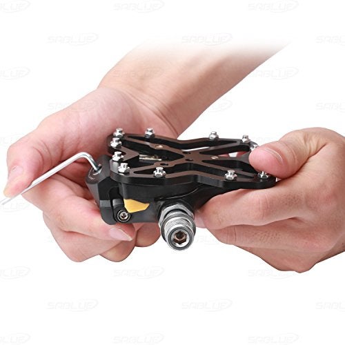 SABLUE Universal Clipless to Platform Adapters Cleats Pedal for SPD Shimano Speedplay Bike Cycle (L-Black) - Image 3
