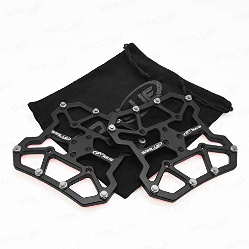 SABLUE Universal Clipless to Platform Adapters Cleats Pedal for SPD Shimano Speedplay Bike Cycle (L-Black) - Image 1
