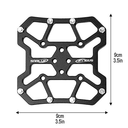 SABLUE Universal Clipless to Platform Adapters Cleats Pedal for SPD Shimano Speedplay Bike Cycle (L-Black) - Image 2