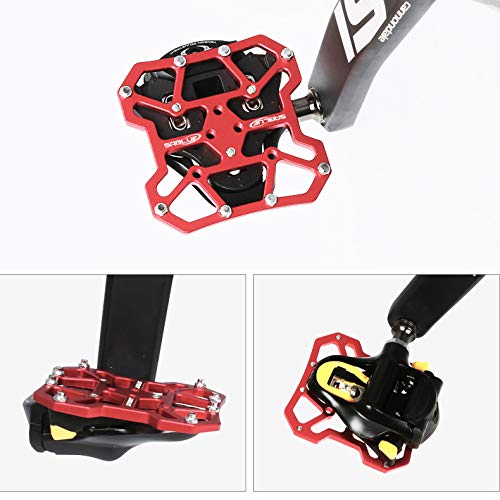 SABLUE Universal Clipless to Platform Adapters Cleats Pedal for SPD Shimano Speedplay Bike Cycle (L-Black) - Image 4