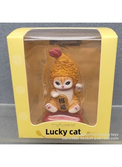 Generic Cute Pet Cat Fushandi Shark Cat Fried Shrimp Cat Lucky Cat Box Egg Desktop Model Ornaments-Color:Lucky Shark Cat [please Take Multiples Of 2]  - Image 2