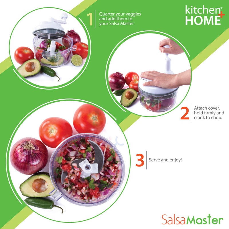 Salsa Master Salsa Maker, Food Chopper, Mixer and Blender - Salsa Master Manual Food Processor - Image 2