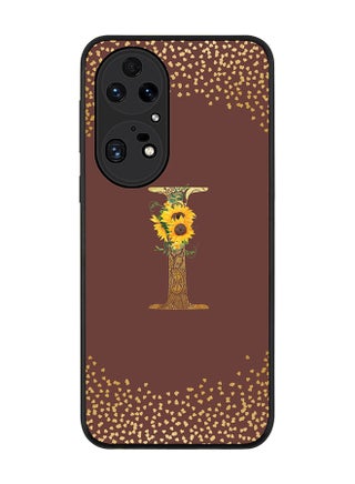 Rugged Black edge case for Huawei P50 Pro Slim fit Soft Case Flexible Rubber Edges Anti Drop TPU Gel Thin Cover - Custom Monogram Initial Letter Floral Pattern Alphabet - I (Brown ) - pzsku/ZD37F7228E47F62772BABZ/45/_/1676386707/dc271db0-66f0-4318-8e24-b1d624acb67d