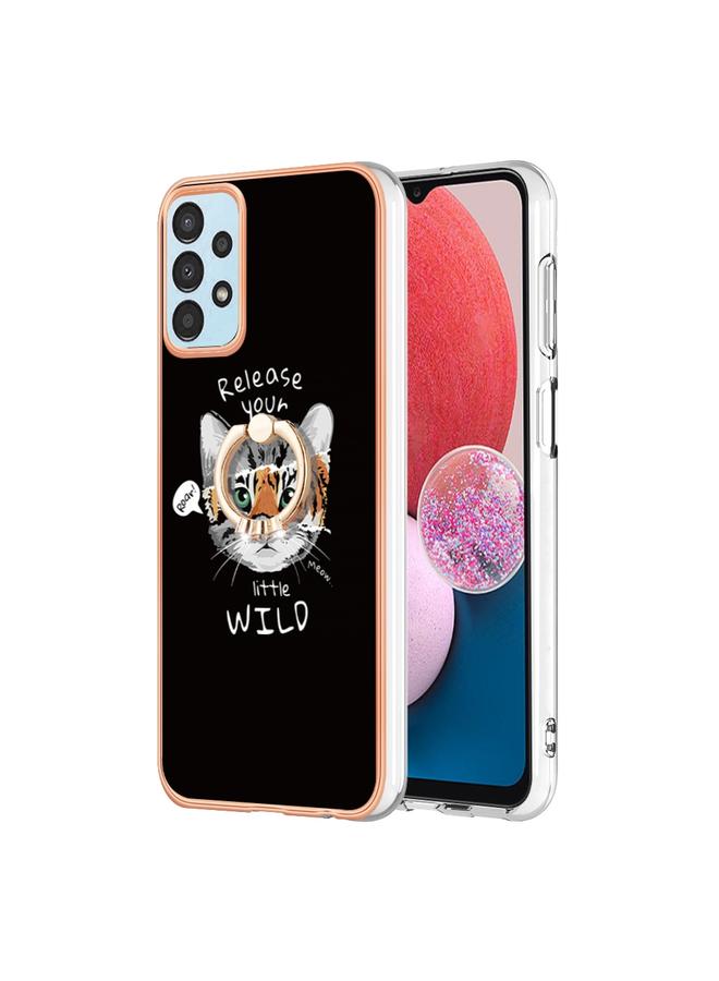 S-TOP Case For Samsung Galaxy A52 5G / 4G Electroplating Dual-side IMD Phone Case with Ring Holder - Image 2