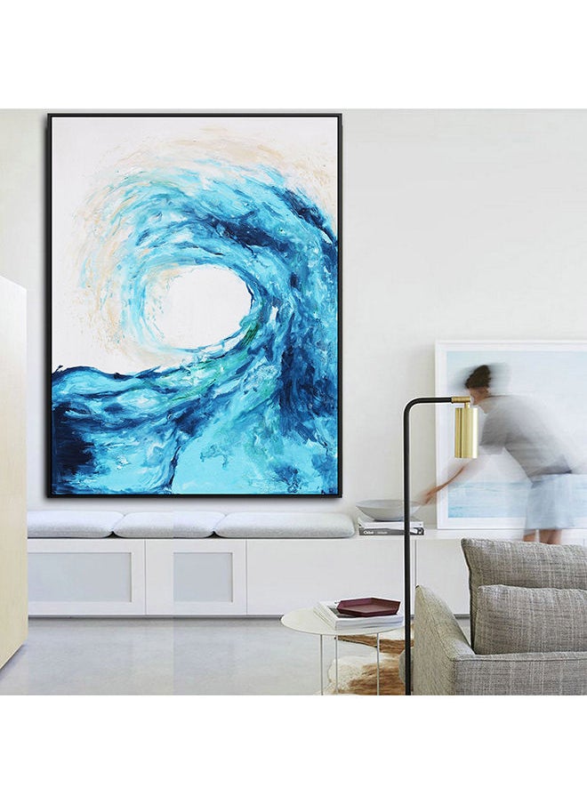 ebarza Wave Hand Painted Art Painting With Frame 130x90cm  - Image 1