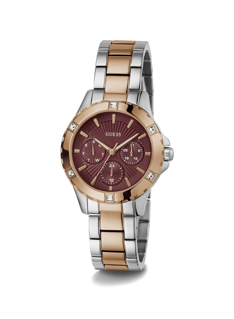 GUESS Women Round Dial Quartz Analog Stainless Steel Watch GW0723L2 - 35mm - Image 4