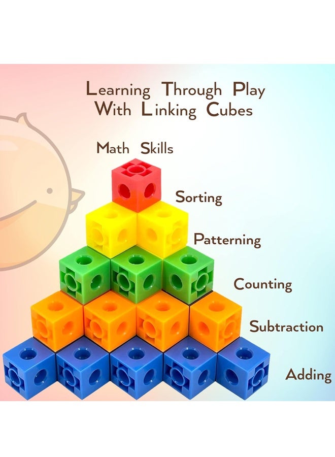 100 Piece Linking Cubes Set, Counting Blocks, Connecting Blocks, Math Manipulatives, Educational Toys - Image 5