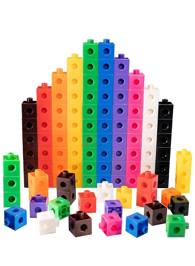 100 Piece Linking Cubes Set, Counting Blocks, Connecting Blocks, Math Manipulatives, Educational Toys - Image 1