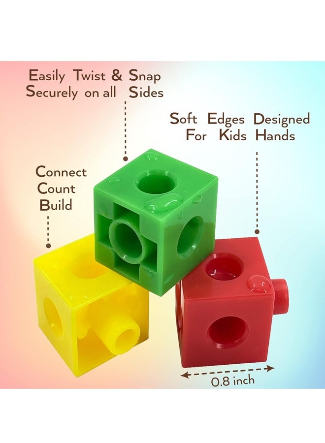 100 Piece Linking Cubes Set, Counting Blocks, Connecting Blocks, Math Manipulatives, Educational Toys - Image 3