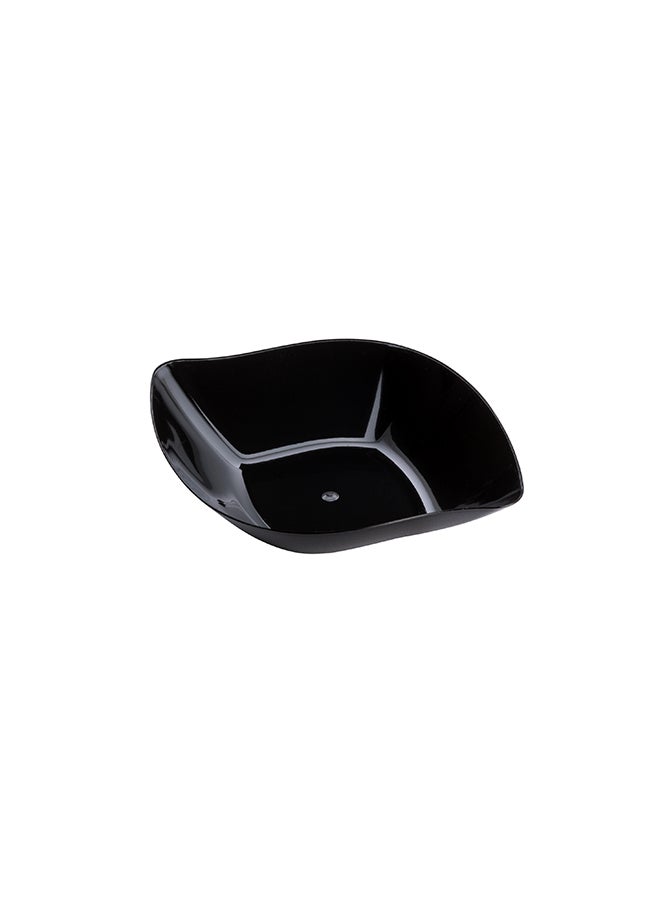 Restaurantware Restaurantware-3.5 x 4.5 Dessert Plates, 100 Small Cocktail Plates - Square, Wavy Edges, Black Plastic Disposable Appetizer Plates, Holds Sauces And Dips, For Wedding, Or Birthday Parties  - Image 1