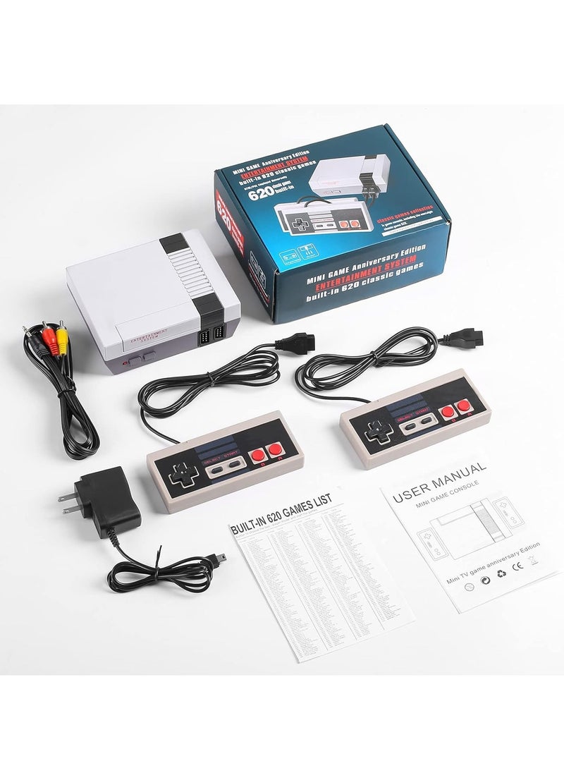 Generic - Retro Game Console, Classic Mini Retro Game System Built-in 620 Games and 2 Controllers, Old-School Gaming System for Adults and Kids, 8-Bit Video Game System with Classic Games - Image 1