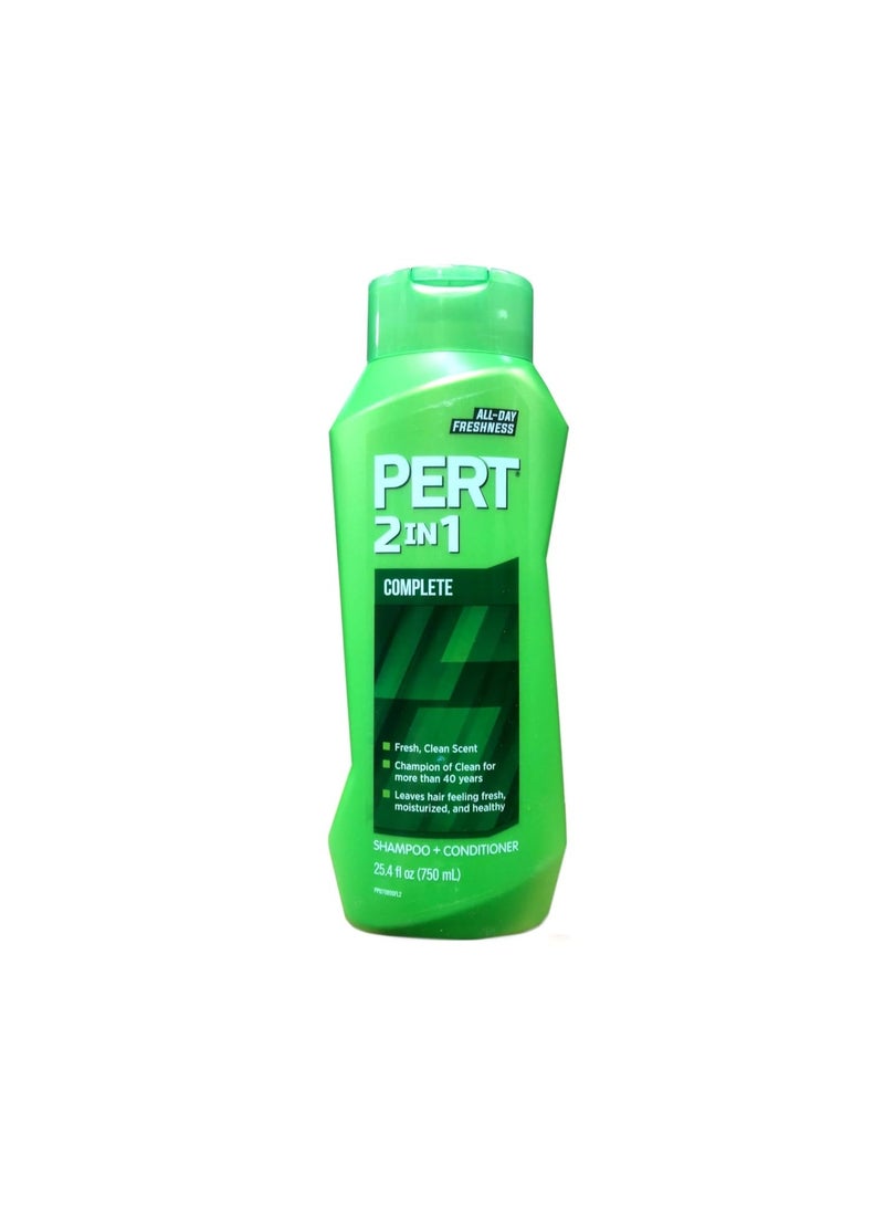 PERT 2 in 1 Complete Clean Shampoo and Conditioner - Mens Shampoo for Daily Use - Hair Conditioner for Men - Removes Dirt, Oil, and Build Up - 4 pc - Image 2