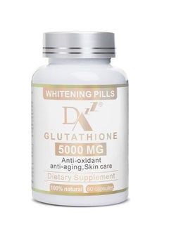 Glutathione Whitening Pills 60 Capsules 5000mg Glutathione Effective Skin Lightening Supplement Dark Spots, Melasma & Acne Scar Remover Hyperpigmentation Treatment Anti Aging Antioxidant