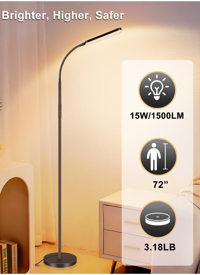 FPC Small Night Light, Bedroom Sleep Light, Remote Control Soft Light Floor Lamp 15W/1500LM, Minimalist Living Room Bedroom 1.8cm  - Image 2