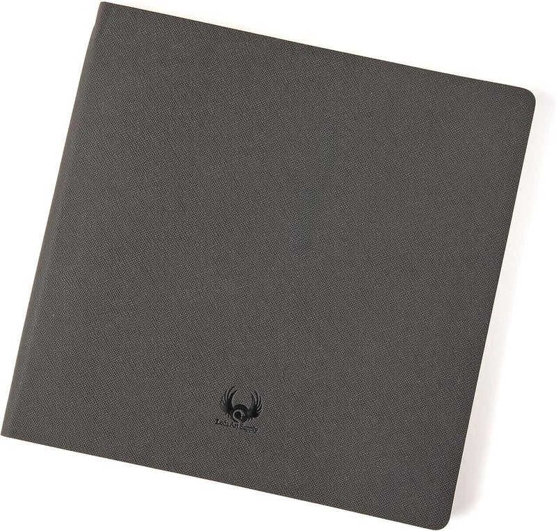 Leda Art Supply دفتر رسم مربع الشكل، 8.3 × 8.3 بوصة، دفتر رسم مرن مسطح للفنانين، مثالي للحبر، الألوان المائية، الأقلام، الرصاص، 160 صفحة مقاومة للتمزق، الحجم: مربع متوسط - Image 4