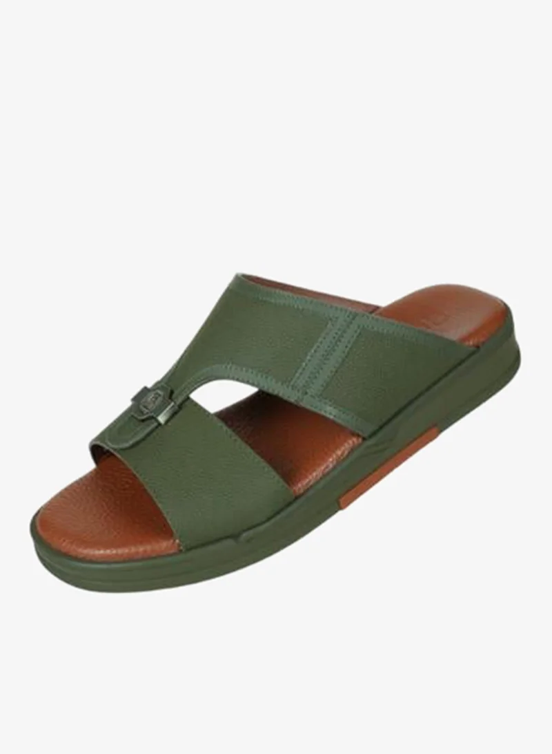 بارجيل أونو صندل رجالي برجيل أونو جلد زيتوني