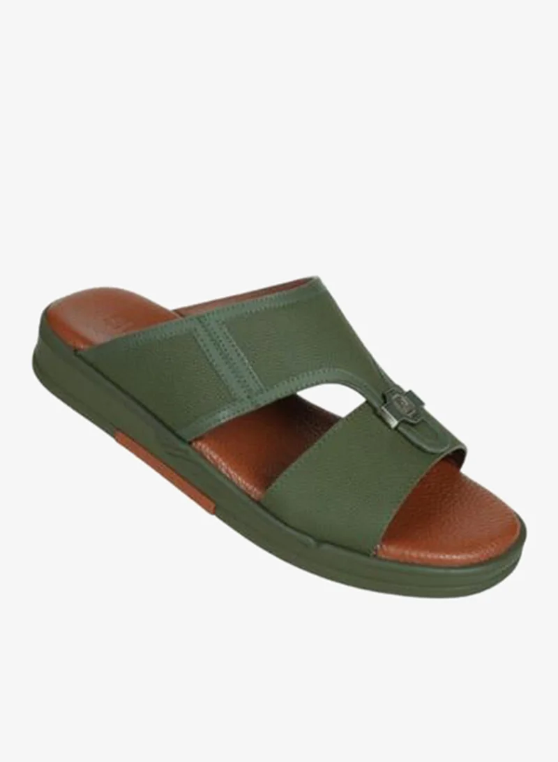 بارجيل أونو صندل رجالي برجيل أونو جلد زيتوني