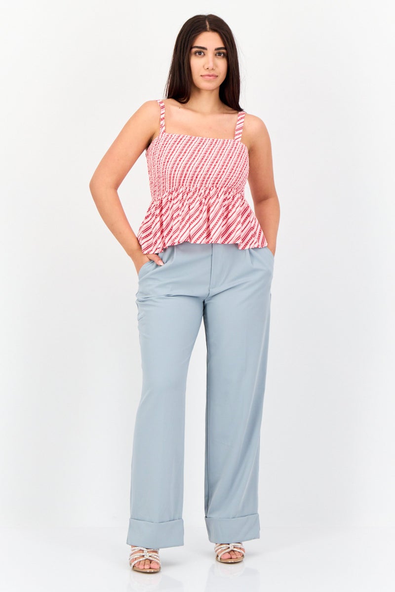 ONLY Women Square Neck Sleeve Allover Print Tank Top, Multicolor - Image 4