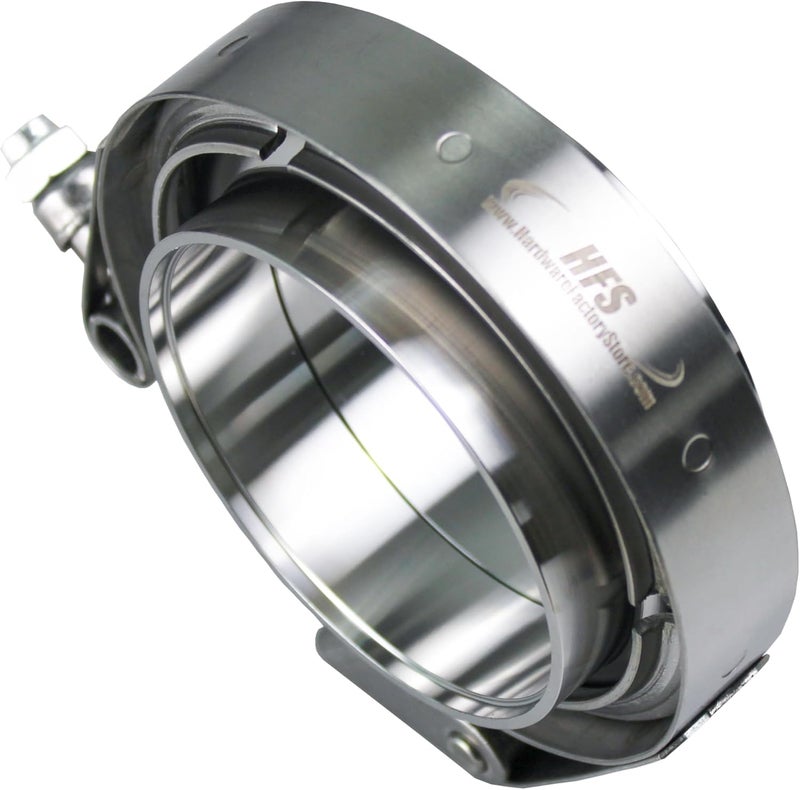 HFS Stainless Steel 304 Quick Release V-Band Turbo Downpipe Exhaust Clamp - 3 Inch - Image 1