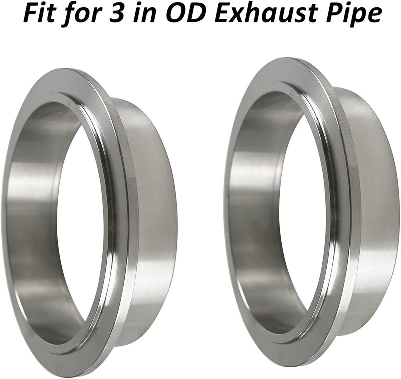 HFS Stainless Steel 304 Quick Release V-Band Turbo Downpipe Exhaust Clamp - 3 Inch - Image 3