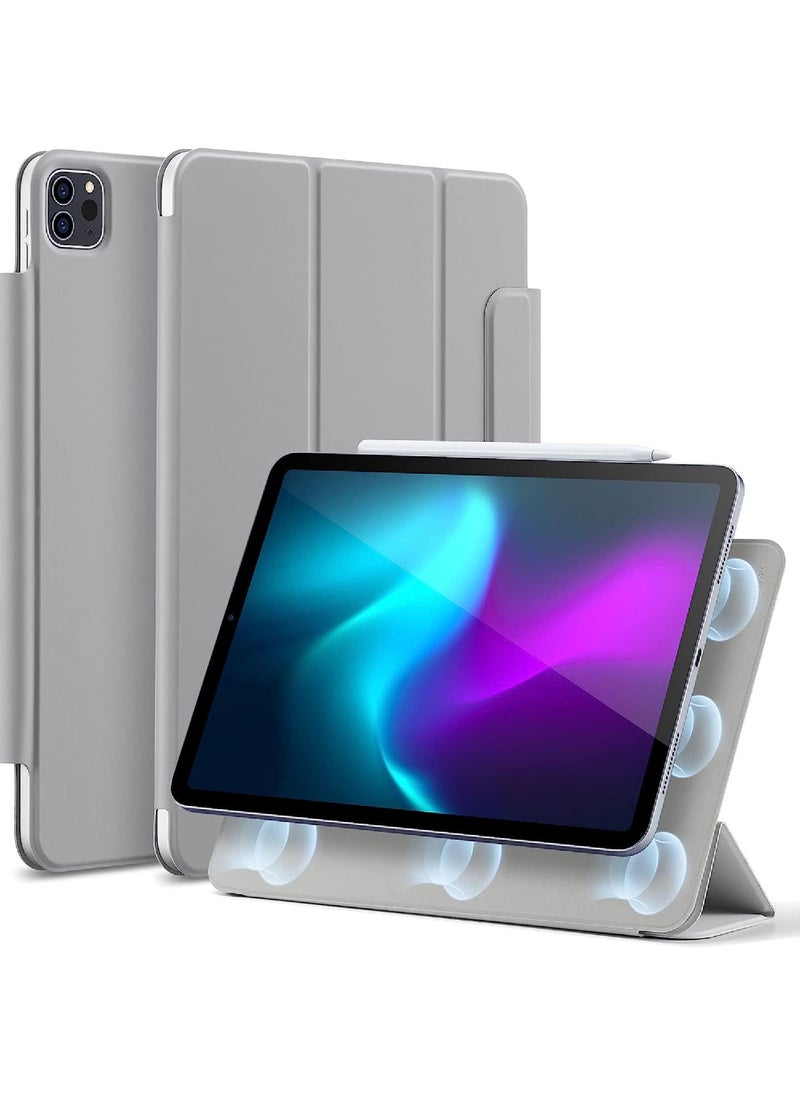 Rock Pow - For iPad Pro 11 Inch Case iPad 11 Pro Case (2022/2021/2020 4th/3rd/2nd Generation) Convenient Magnetic Attachment 2-Way Stand Full Pencil 2 Support Rebound Magnetic Case - Image 1