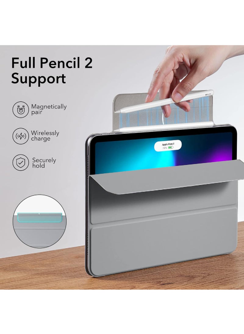 Rock Pow - For iPad Pro 11 Inch Case iPad 11 Pro Case (2022/2021/2020 4th/3rd/2nd Generation) Convenient Magnetic Attachment 2-Way Stand Full Pencil 2 Support Rebound Magnetic Case - Image 1