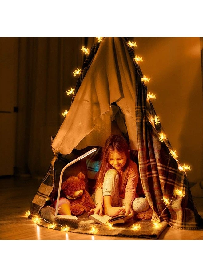 NIBEMINENT Ramadan Lights, Ramadan Night Lights, Ramadan Decorations, Eid Moon Window String Lights, 10M Star Moon Curtain Ramadan Lights for Bedroom  - Image 3