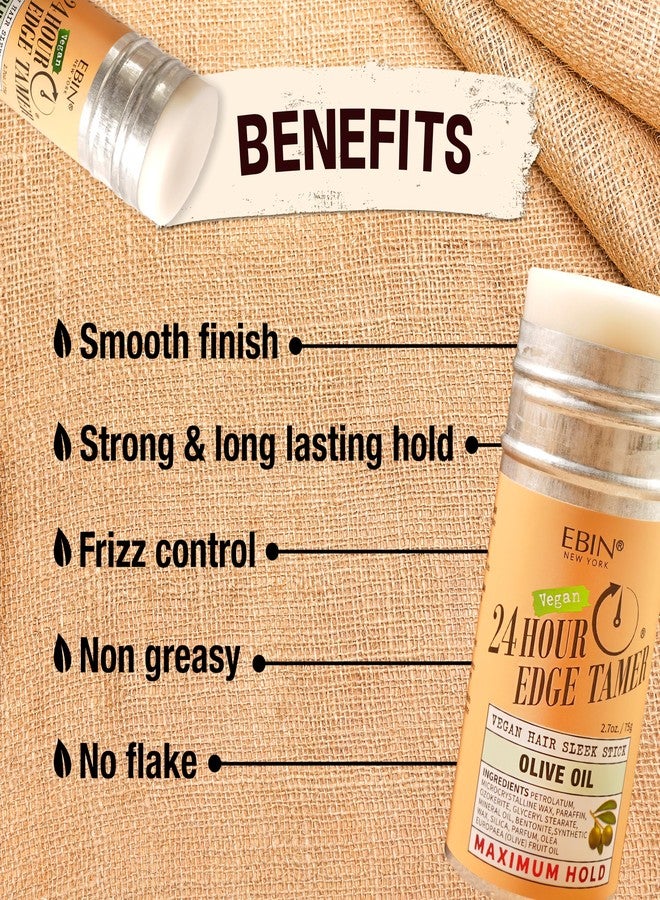 إيبن نيويورك إيبين نيويورك، قلم تثبيت أطراف الشعر النباتي يدوم 24 ساعة، ماء الورد، تثبيت قوي - Image 3