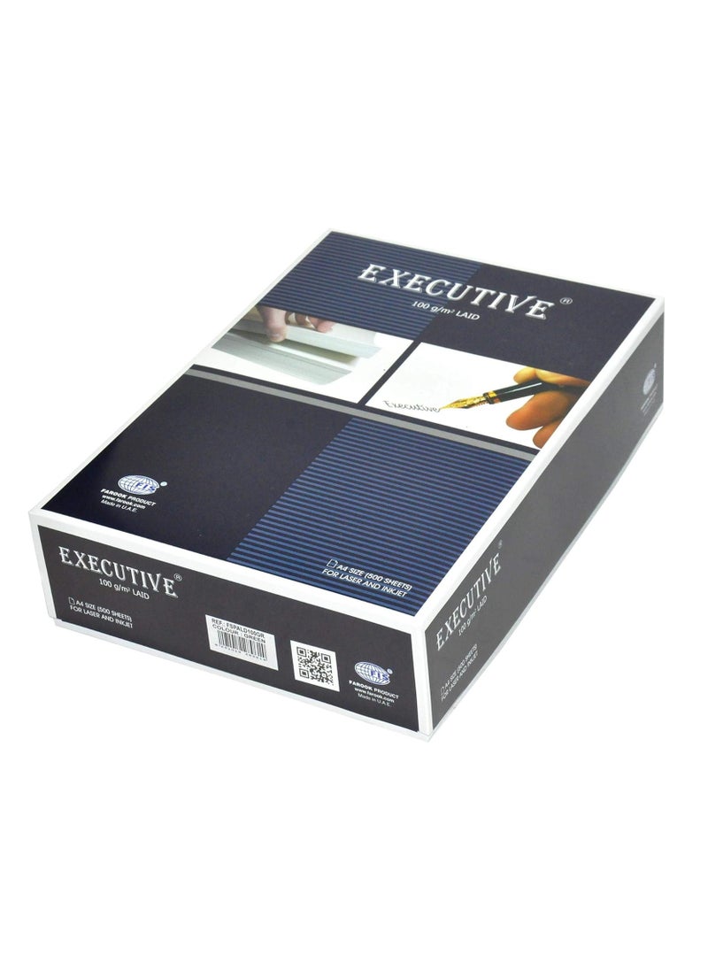 FIS FIS Executive Laid Bond Paper, 500 Sheets, 100 gsm, Green Color, A4 Size - FSPALD100GR  - Image 2
