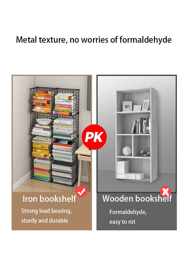 Generic 6-Shelf Modern Bookcase Ladder Bookshelf with Industrial Metal Frame - Image 5