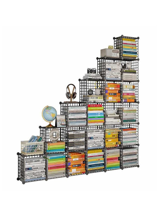 Generic 6-Shelf Modern Bookcase Ladder Bookshelf with Industrial Metal Frame - Image 3