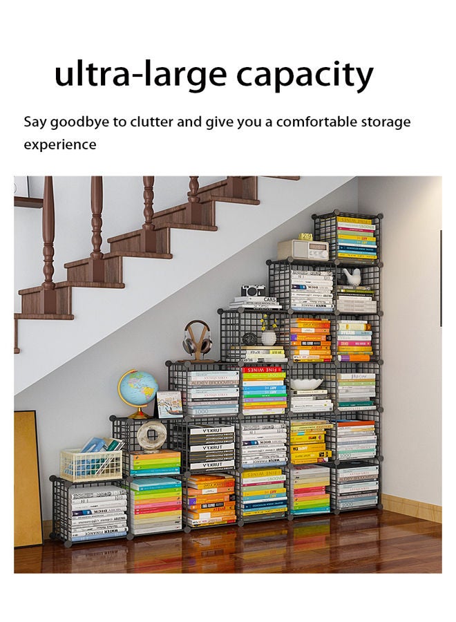 Generic 6-Shelf Modern Bookcase Ladder Bookshelf with Industrial Metal Frame - Image 1
