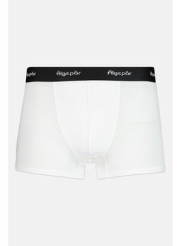 Algspar Men 3 Pieces Brand Logo Boxer, White/Green/Black  - Image 5