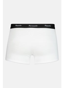Algspar Men 3 Pieces Brand Logo Boxer, White/Green/Black  - Image 2