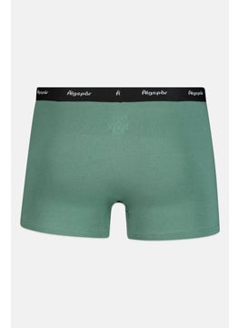 Algspar Men 3 Pieces Brand Logo Boxer, White/Green/Black  - Image 3
