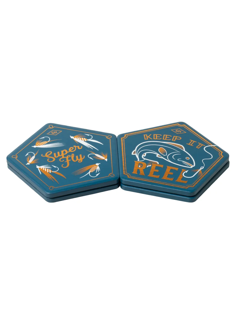 جنتلمنز هاردوير Ceramic Coaster, Set of 4 - Fishing