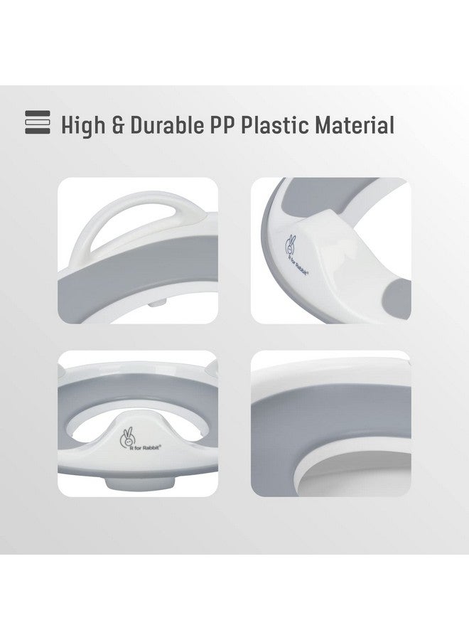 أر فور رابيت مقعد تدريب على استخدام المرحاض من مينيمو، يمكن تعليقه على الحائط مع وسادة ناعمة للأطفال حديثي الولادة/الرضع/الأطفال (رمادي) - Image 5