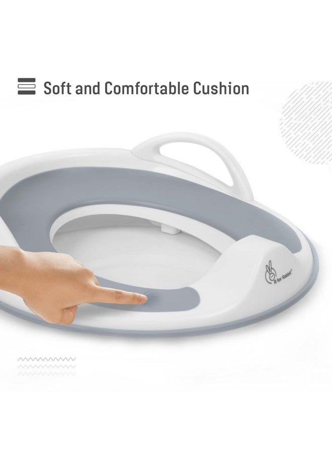 أر فور رابيت مقعد تدريب على استخدام المرحاض من مينيمو، يمكن تعليقه على الحائط مع وسادة ناعمة للأطفال حديثي الولادة/الرضع/الأطفال (رمادي) - Image 3